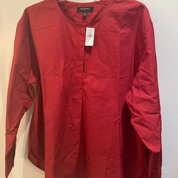 NWT Banana Republic Factory Women's Poplin Popover Shirt, XL - Picture 2 of 6